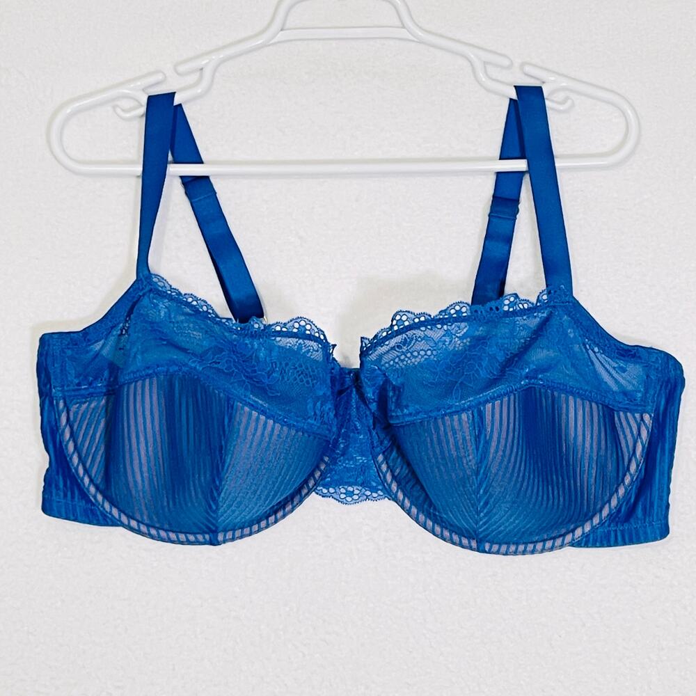 Adore Me Bra Women's 44DDD Blue Lace Underwire 44F